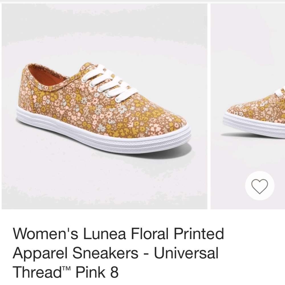 NWT 70's style floral Universal Thread sneakers